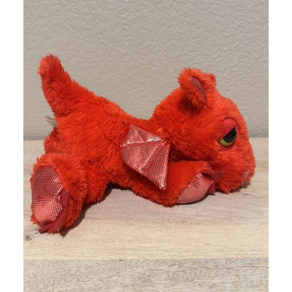 Aurora Sparkle Tales Flame Red Baby Dragon Plush Toy Stuffed Animal 11” - Picture 3 of 7